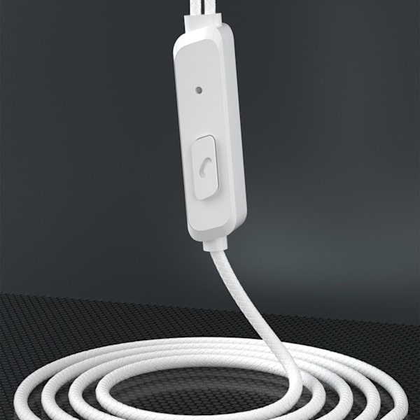 USB-C / TYPE-C-kontakt In-Ear Hörlurar med Mikrofon Vit