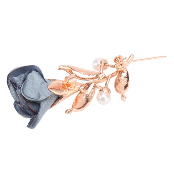 Brosch för kvinnor Blå Ros Strass Retro Elegant Stil Kristallbrosch för Fest Bröllop Födelsedag