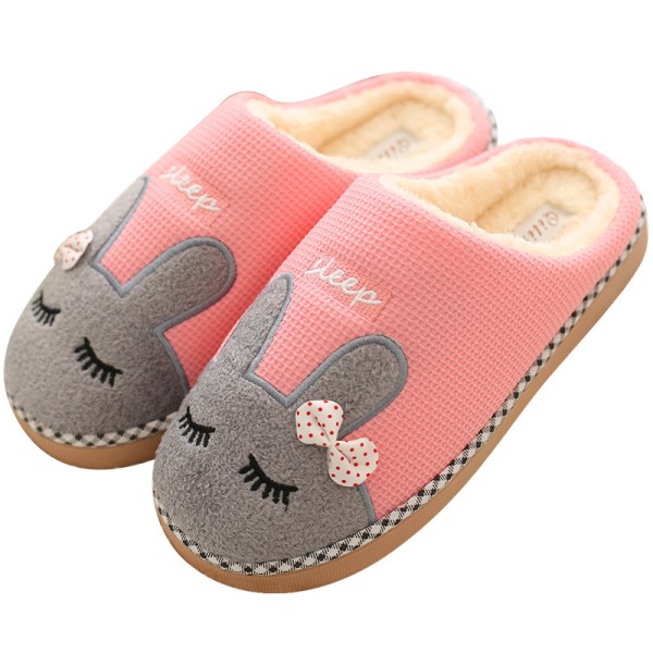 Winter plush warm anti-skid slippers