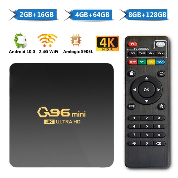 Q96 Mini TV Box -sovitin EU SET +64GB