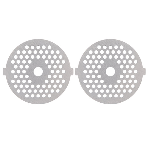 2 kpl Sähköinen Lihamyllyterä Ruostumattomasta Teräksestä Hiomakiekko Pyöreä Reikä 5#/B-tyyppiseen Lihamyllyyn (3mm 56 reikää)