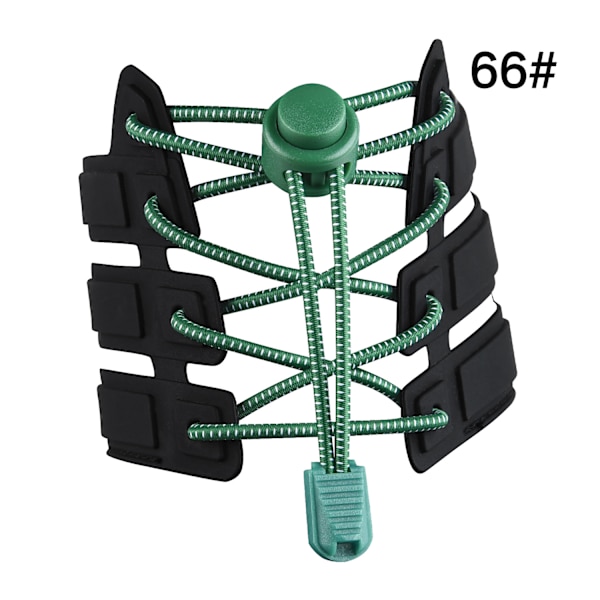 Lazy snørebånd, børnesikkerhed, ingen behov for at binde snørebånd, spænde med hvide prikker, elastisk reb, sports snørebånd Green 120cm