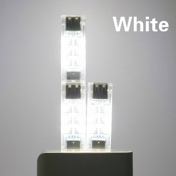 12 LED Mini USB -lampa Dubbelsidig stapelbar LED-lampa Nattlampa för Power Bank Laptop PC