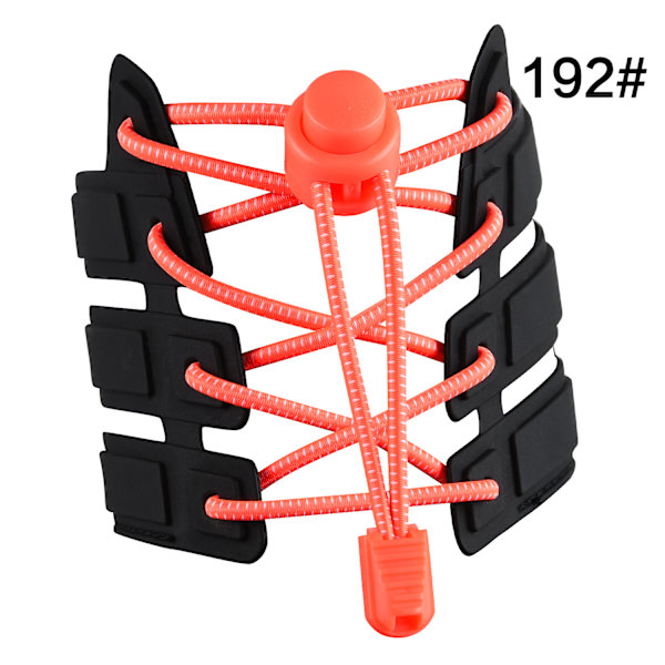 Laiskat nauhat, lasten turvallisuus, ei tarvetta solmia nauhoja, valkoiset pisteet soljessa, joustava köysi, urheilunauhat Fluorescent Orange 120cm