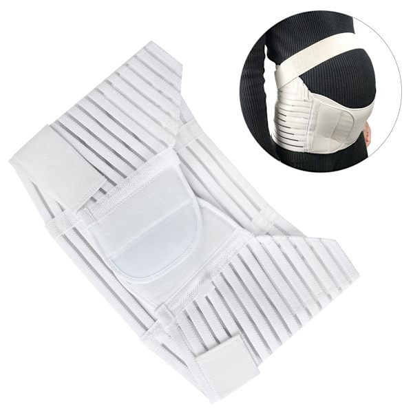 Elastisk Justerbar Graviditetsbælte Åndbart Abdominal Binder Rygstøtte (M)