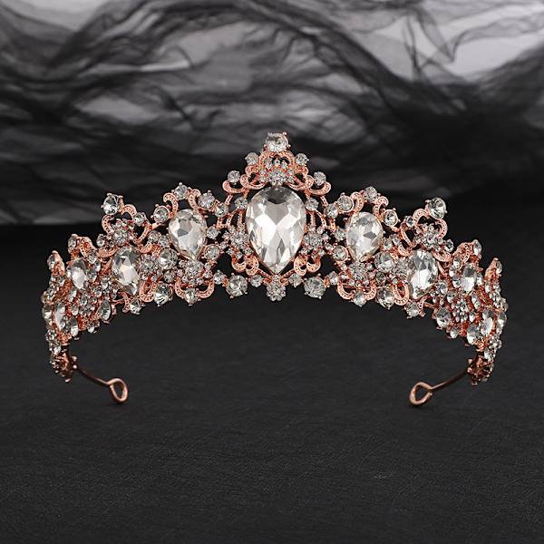 Kristall Bröllopskrona med Kam Parad Tiara Krona Strass