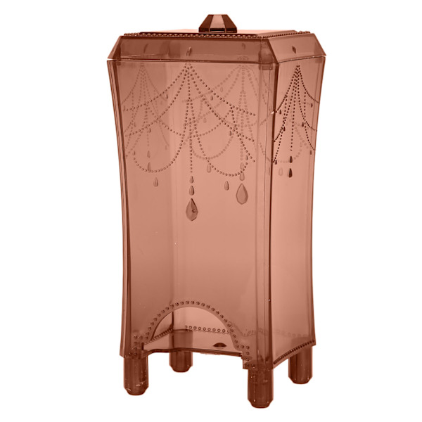 Bomuldspads Dispenser Robust Holdbar ABS Transparent Støvfri Let Tilgængelig Bomuld Rund Holder til Makeup Transparent Kaffe