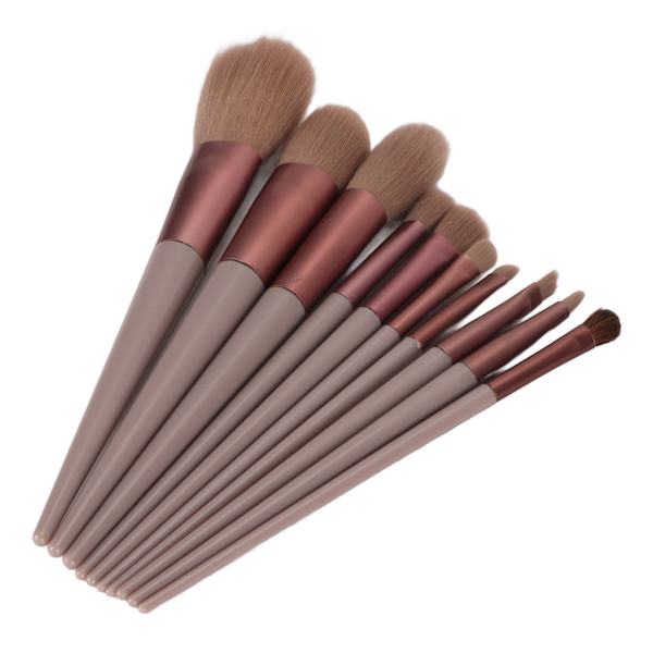 Sminkborste Set Löspuder Concealers Ögonskuggor Rouge Bärbar Hudvänlig Mjuk Lätt Kosmetisk Borste med Förvaringsväska