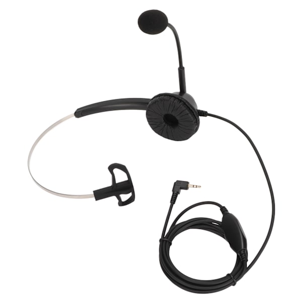 H360‑2.5VA Enkelsidig Headset Svart Volymkontroll Monohörlurar för 2.5mm Kontakt