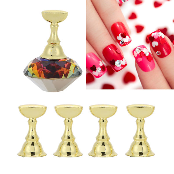 Nagelhållare Falska Nagelspetsar Övningsställ Kristallbas Hållare Nagelkonst Display Manikyr #1