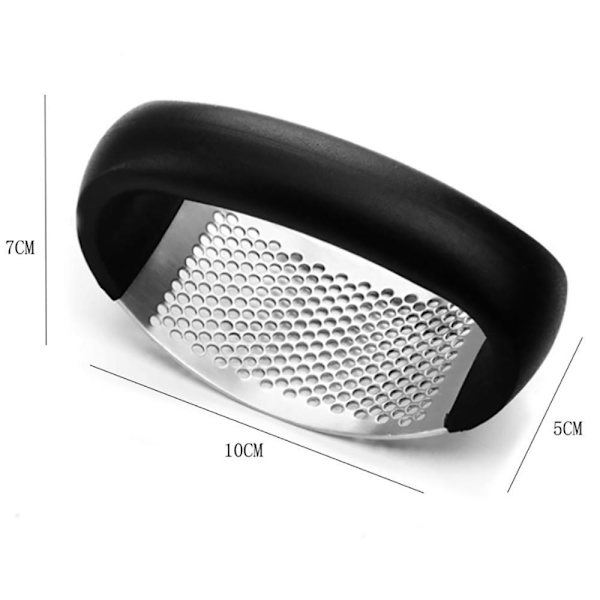 Hvidløgspresse i stål - Garlic press - Sort