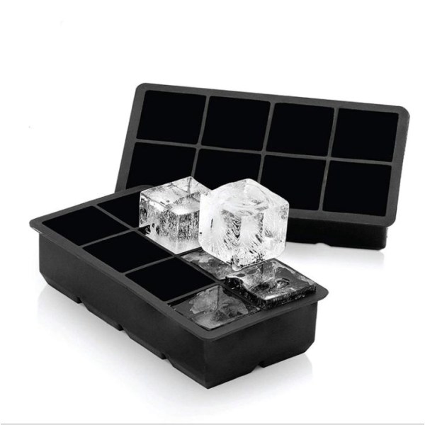 Ice Form XL -jääpalat, 8 kpl, musta