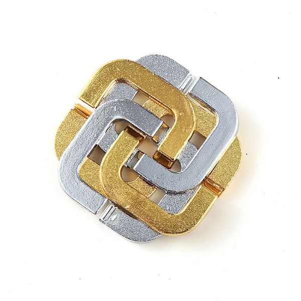 Zink-legering Opluknings-Burr-Puslespil Magisk Legering Uddannelsesmæssige Legetøj Streng Puslespil Intellektuel Looping-off Spænde Alloy-Tian Zi Lock