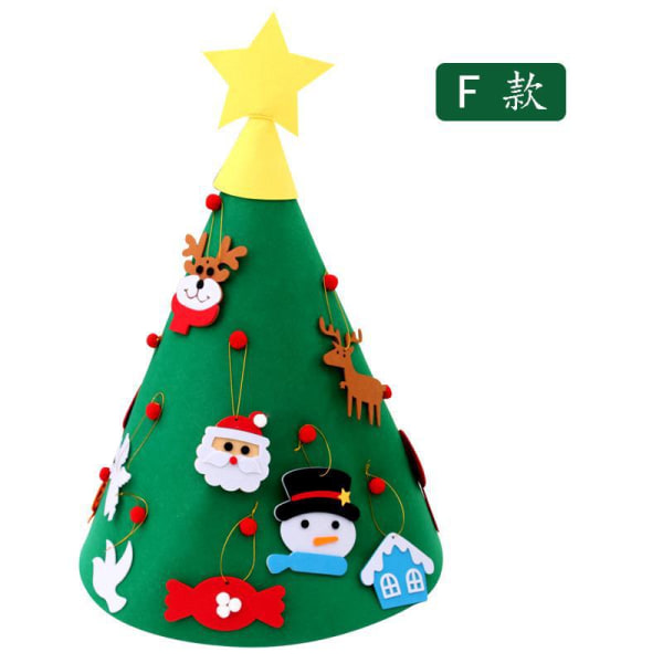 DIY filt julgran for barn Vägghängande dekorasjoner 33stk