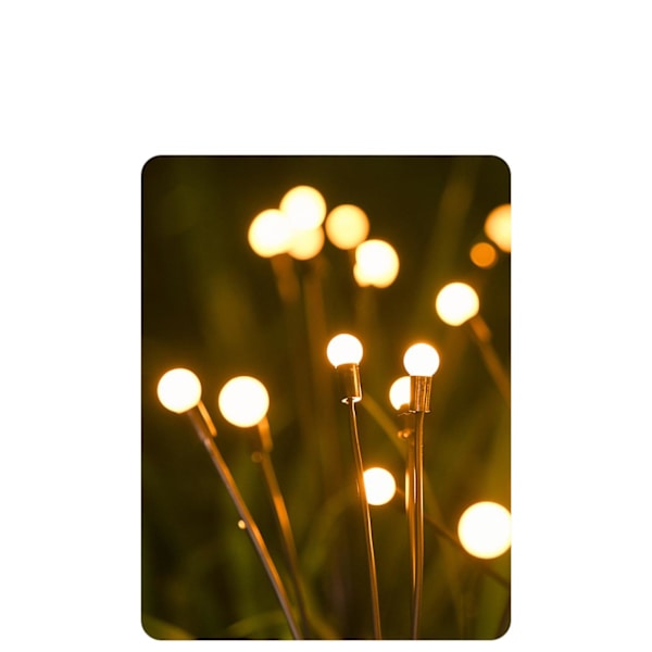 Solcelled Hagebelysning Firefly Hagelampe Led Hagedekorasjonslys for Fortau, Hage, Terrasse Fortau 8:EDs Warm Light