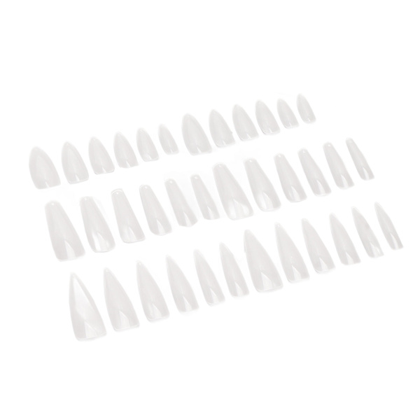 360 stk. Matte Negletips Kiste Mandel Stiletto Formet Fuld Dækning Klar Lang Let Falsk Negl