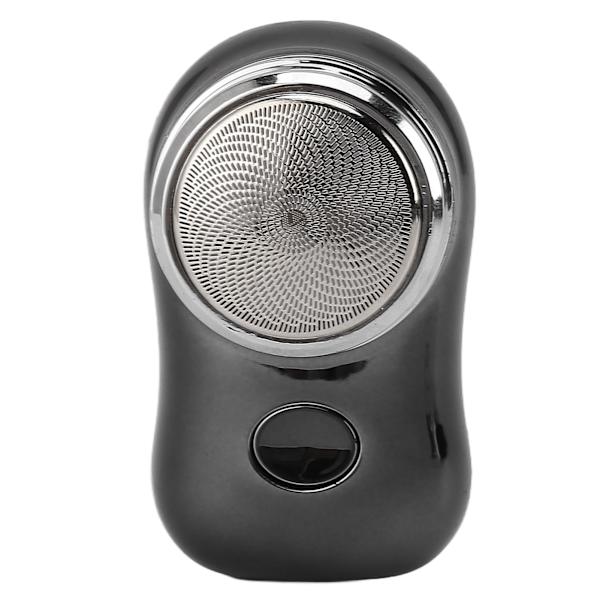 Mini Skäggtrimmer Fickstorlek Typ C Laddningsbar Lågbrus Elektrisk Skäggtrimmer med 400mAh Batteri för Bilresa Svart