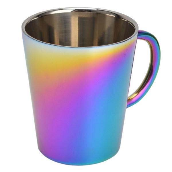 300ml Rustfrit Stål Kaffe Kop med Håndtag Farverig Isoleret Kaffe Kande Dobbelt Lag Vand Kop