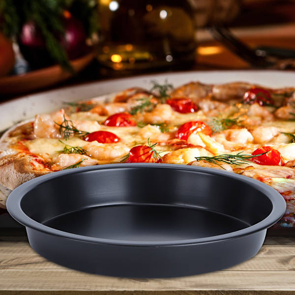 Pizzaform, Rund, Icke-Klibbig, Kolstål, Bakplåt, Bakform, Brödform, Köksredskap (15 cm)