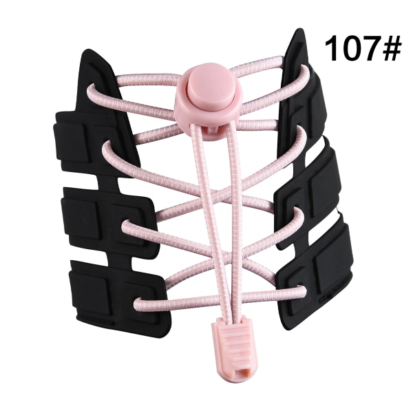 Lata skosnören, barns säkerhet, inget behov av att knyta skosnören, spänna vita prickar, elastiskt rep, sportskosnören Light Pink 120cm