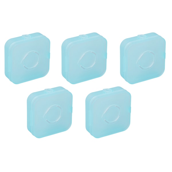 5 kpl Pieni muovilaatikko läpinäkyvä sininen monitoiminen pölyä estävä kirkas säiliö käsityöhelmikoruille