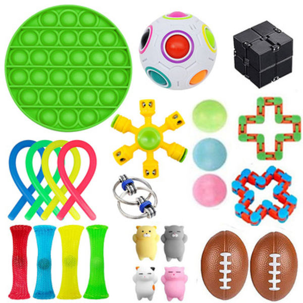 24 st Fidget Pop it Leksakssats för barn och vuxna