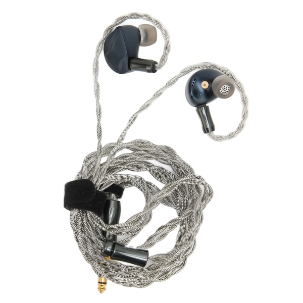 Trådbundna övervakningshörlurar med justerbar stereo, dubbla hålrums dynamisk drivrutin, HiFi-trådbundna hörlurar för att lyssna på musik, blå 4.4