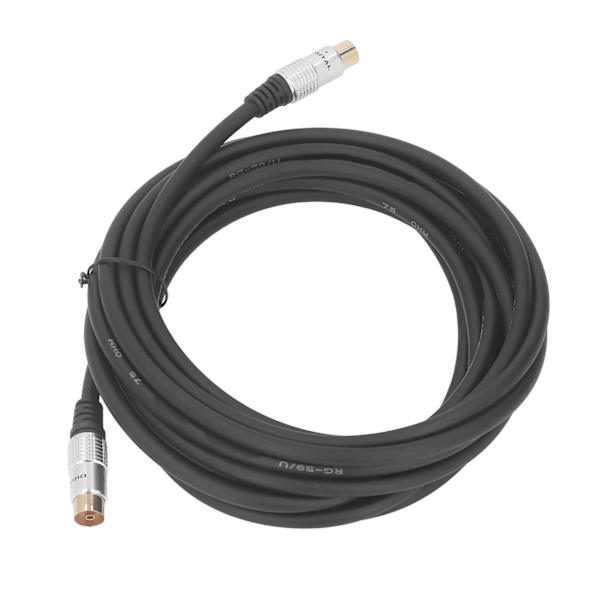 TV9.5MM Uros-Naaras Adapterikaapeli RG59U Koaksiaalinen Suljetun Piirin Kaapeli Satelliitti-TV-vastaanottimelle 5 Metriä
