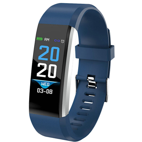 115plus smart armbånd med pulsmåling smartklokke blue