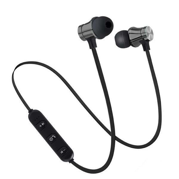 Magnetiska Trådlösa Stereo Sport Vattentäta Hörlurar Svart