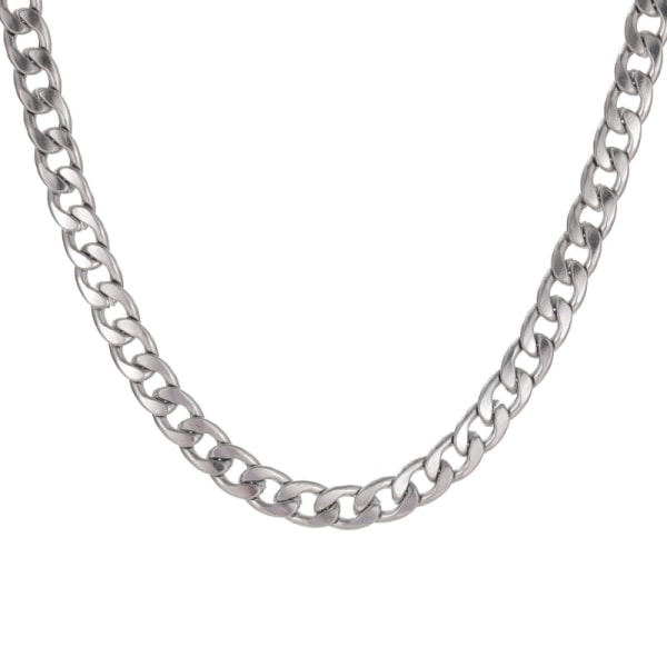Trendikäs Miesten Kaulakoru, Solisluun Ketju, Miesten Ketju Tarvikkeet, Titaaniteräksinen Kuubalainen Linkkiketju 8mm Width 60cm