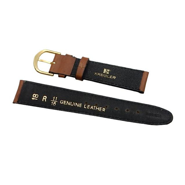 Armbandsarmband i läder 18mm Brun