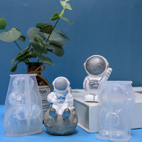 3D Silikone Astronaut Form Blød Enkel Demould Luna A
