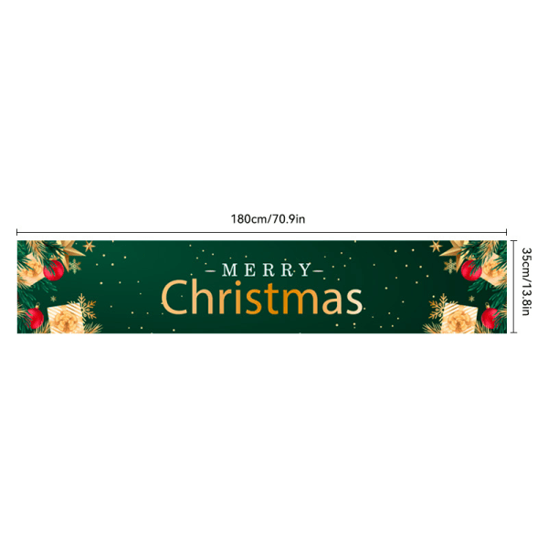 Juledugeudstyr Polyesterfiber Oxford-dugbordløber Kreativ julebordløber 2 Polyester Fabrics-180 * 35cm