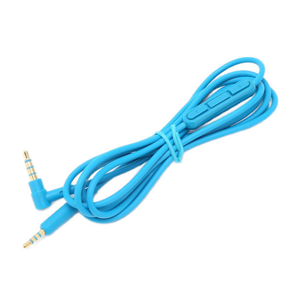 Reserve lydkabel hodetelefonkabel med in line mikrofon volumkontroll for QC25 QC35 hodetelefonerBlå