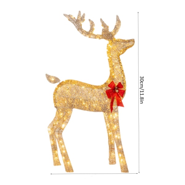 Christmas Deer Lighting Godt Nyttår Hage Christmas Glowing Deer Medium with Light