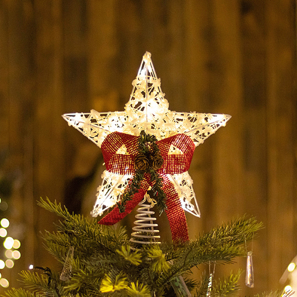 2023 juletræs topstjerne femtakket stjerne trætop XINGX LED lys dekoration femstjernet 16