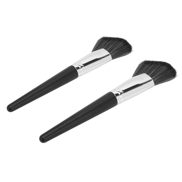 2 stk. Sickle Contour Brush Blød Hår Træhåndtag Makeup Skyggepensel Kosmetikværktøj til Makeup Artist