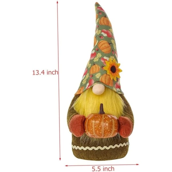 Tacksgivnings-tomte höstpixie plysch tacksgivningsdekorationer