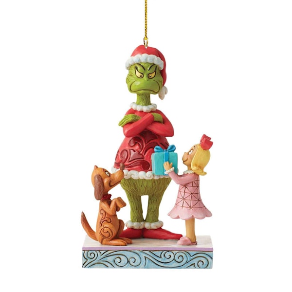 Julepynt med Grinch - 2D fladt akrylvedhæng, grøn pelsmonster, juletræspynt, julegave 8