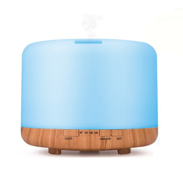 500ml USB-befugter Aroma Diffuser Husholdning Stor Kapacitet Befugtende Farverig Natlampe Brød Aroma Diffuser 4-Warm LightPlug