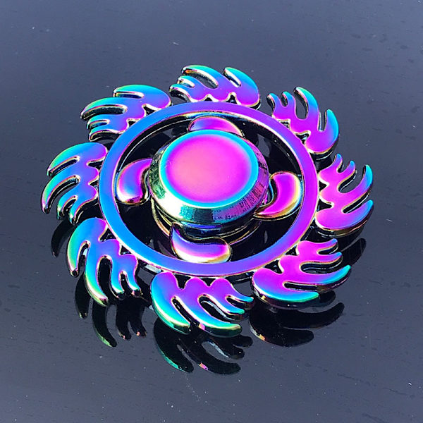 Metallisk Färgglad Legering Fingertopp Gyro Fingerrotation Användbar Verktyg för Tryckreducering Colorful Playing Cards 150