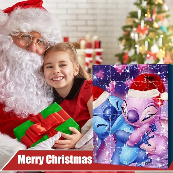 Juladventskalender 2023 för barn och vuxna, 24st tecknade leksaker prydnader Nedräkningskalender A
