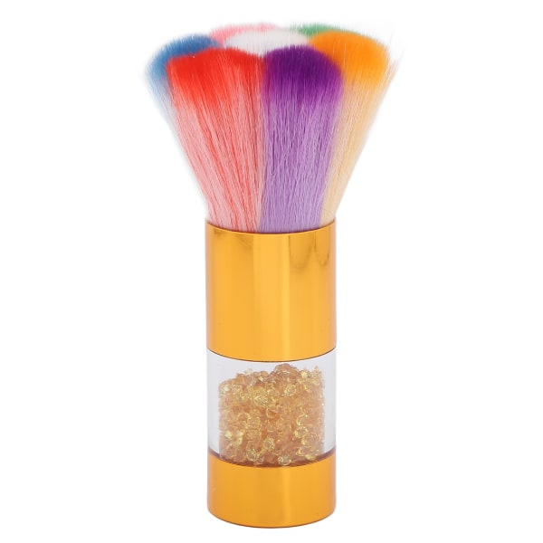 Makeup Brush Moderigtigt Rhinestones Indlagt Løs Powder Foundation Brush Nail Art Dust Remover Guld