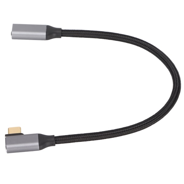 4K 100W PD 5A Höger Vinkelböj 90 Grader Gen 2 USB3.1 Typ C Hane till Hona Förlängningskabel 25cm