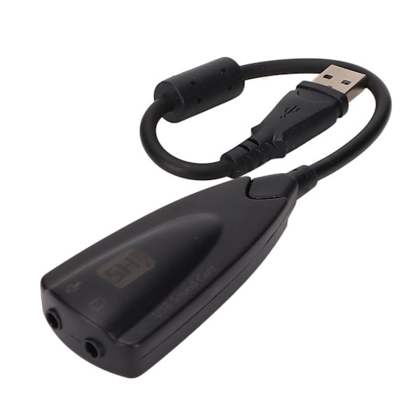 Ljudkort Virtuellt 7.1 Plus Plug and Play USB Stereo Ljudkort Hörlursadapter för Stationär Dator Bärbar Dator