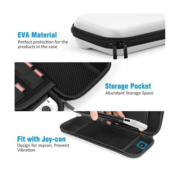 Switch OLED Förvaringsväska Nintendo Spelkonsol Skyddslåda Switch Bärbar Förvaringsväska Black Handbag