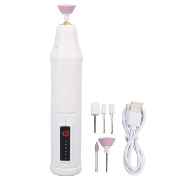 Portable Electric Nail Drill Machine Electric Nail Sharpener for Household Professional Use White