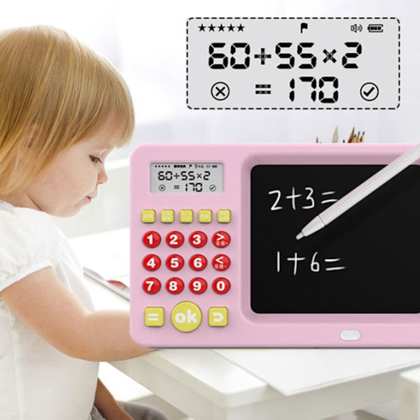 Digital Kalkulator med Display Grunnleggende Kalkulator Tidlig Læring Utdanningsverktøy for Hjem Skole Studenter Barn