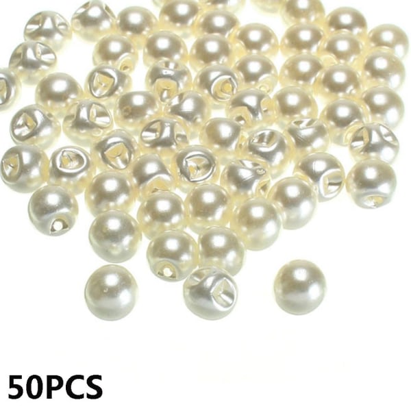 50PCS/100ST Bead Buttons Sewing Scrapbooking 50PCS